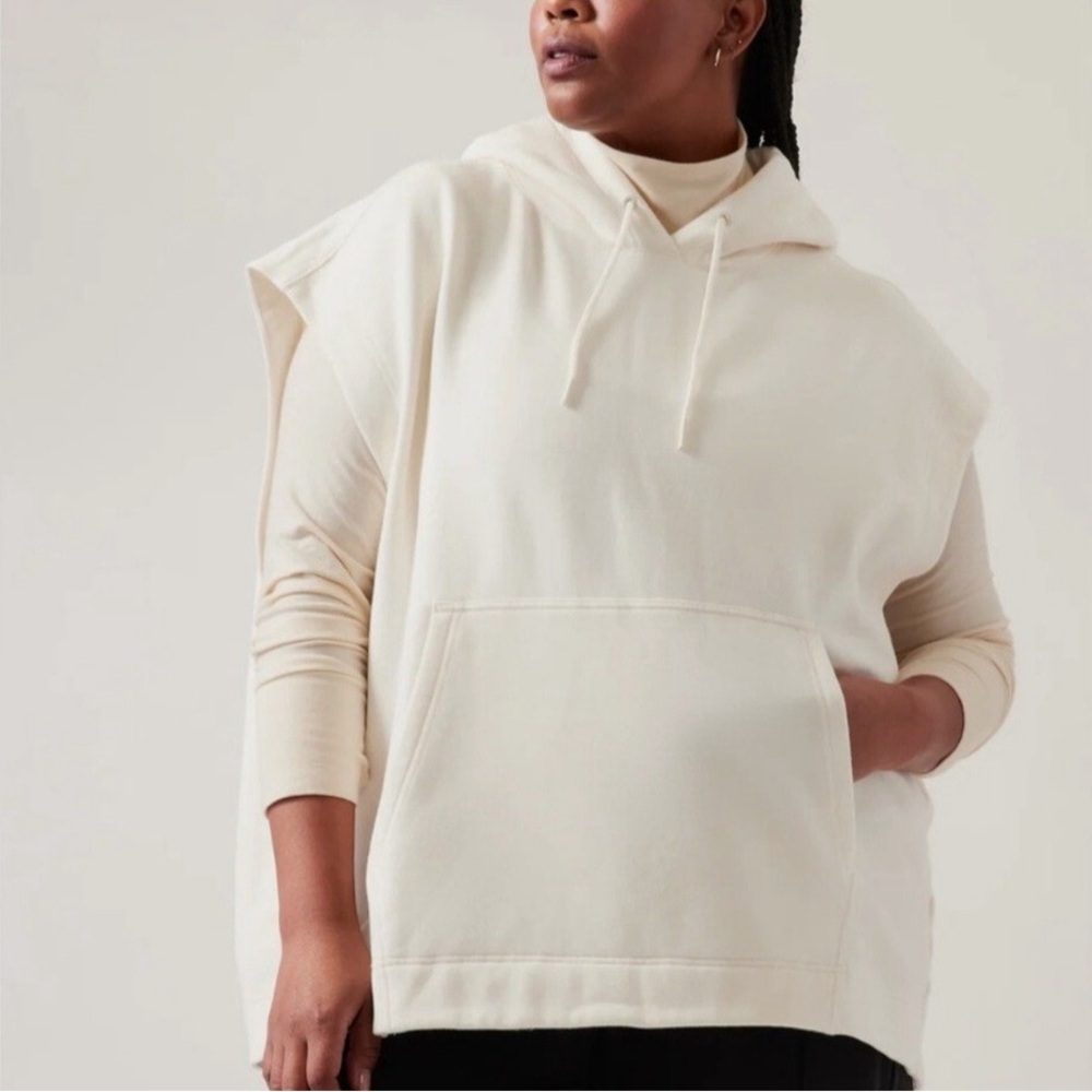 Athleta Ivory Retroplush Cocoon Hoodie
